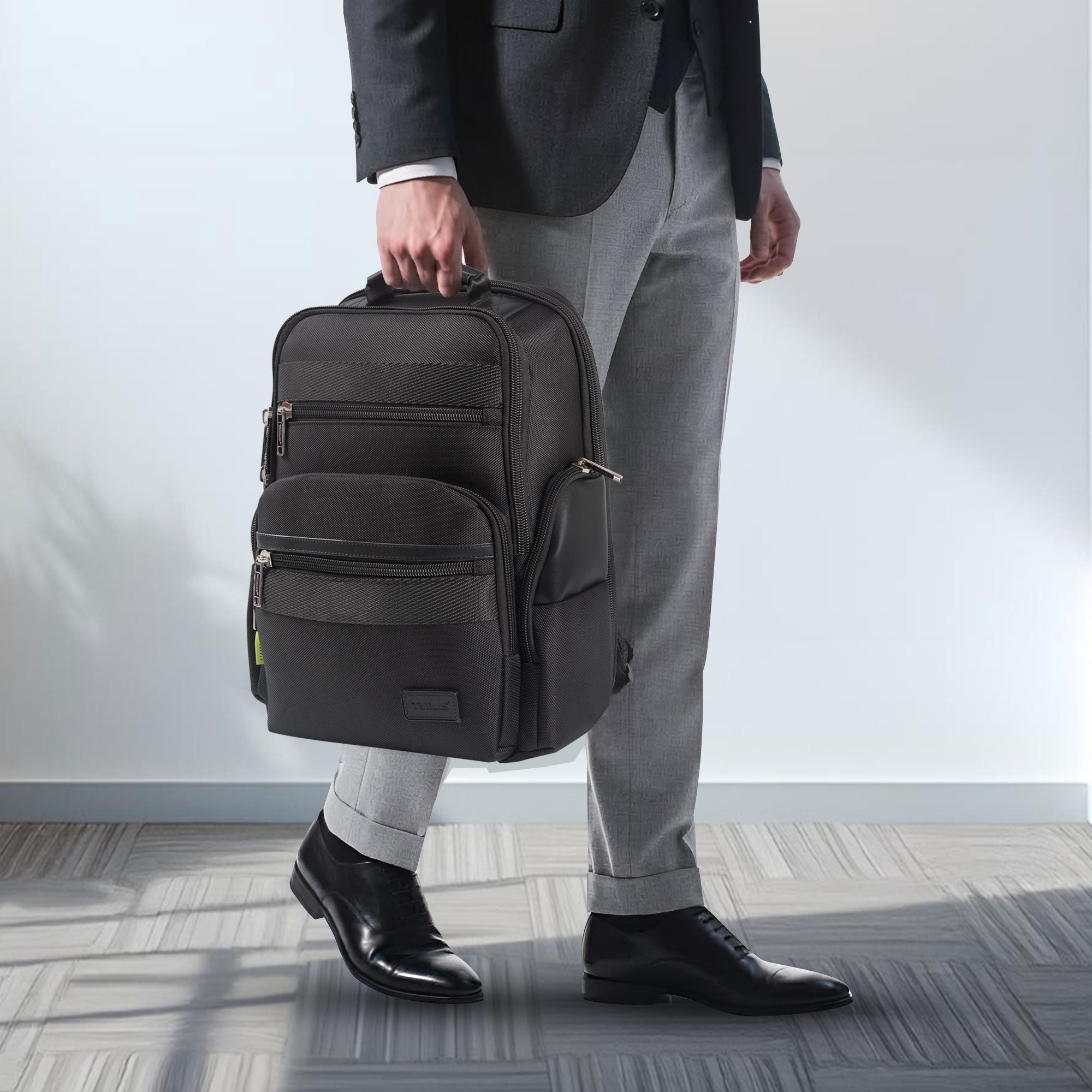 backpack laptop leather boston Timus Boston Laptop Backpack