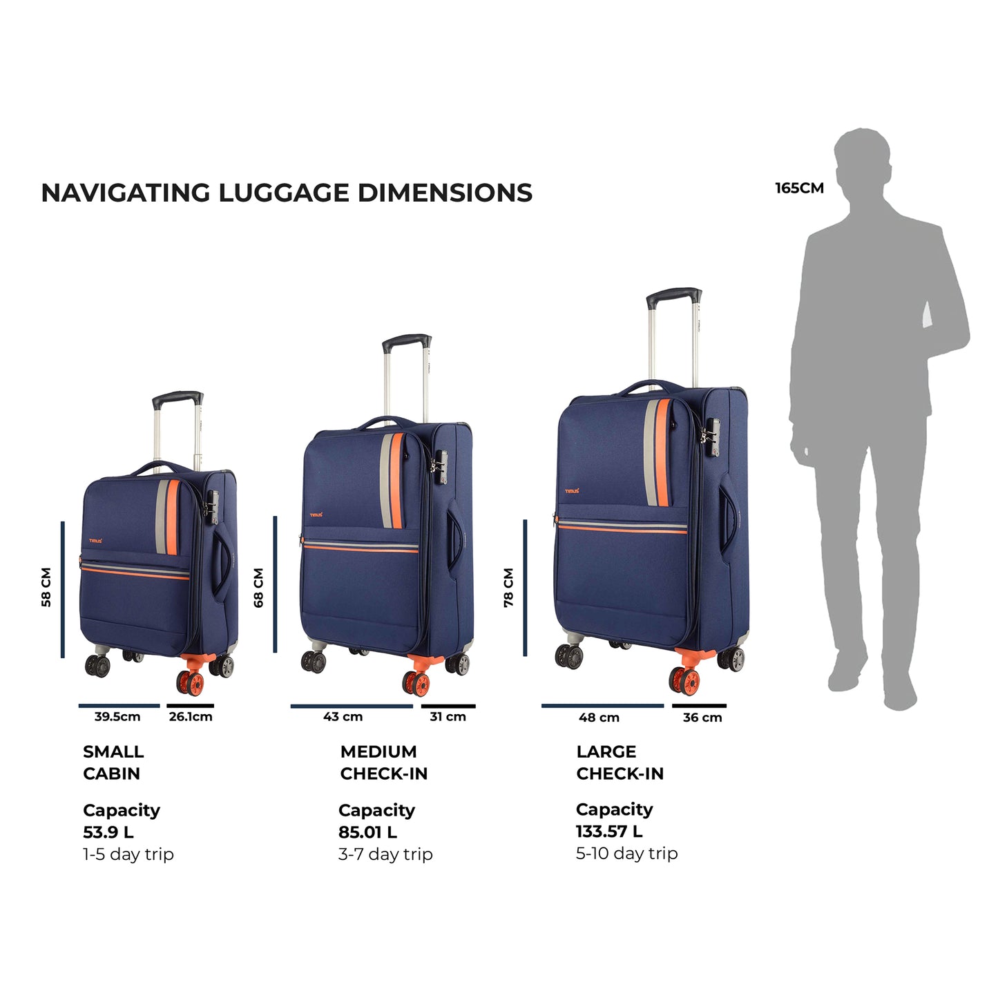 Sportive Soft Luggage (58, 68 & 78cm)