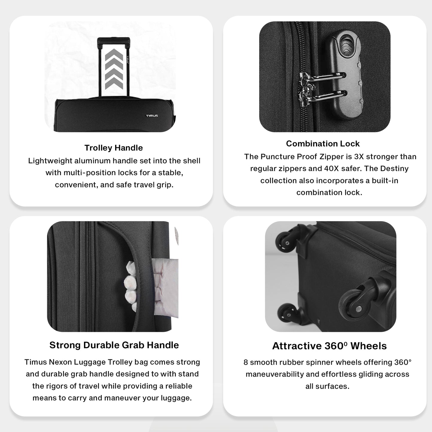 Nexon Soft Luggage (58, 68 & 78cm)