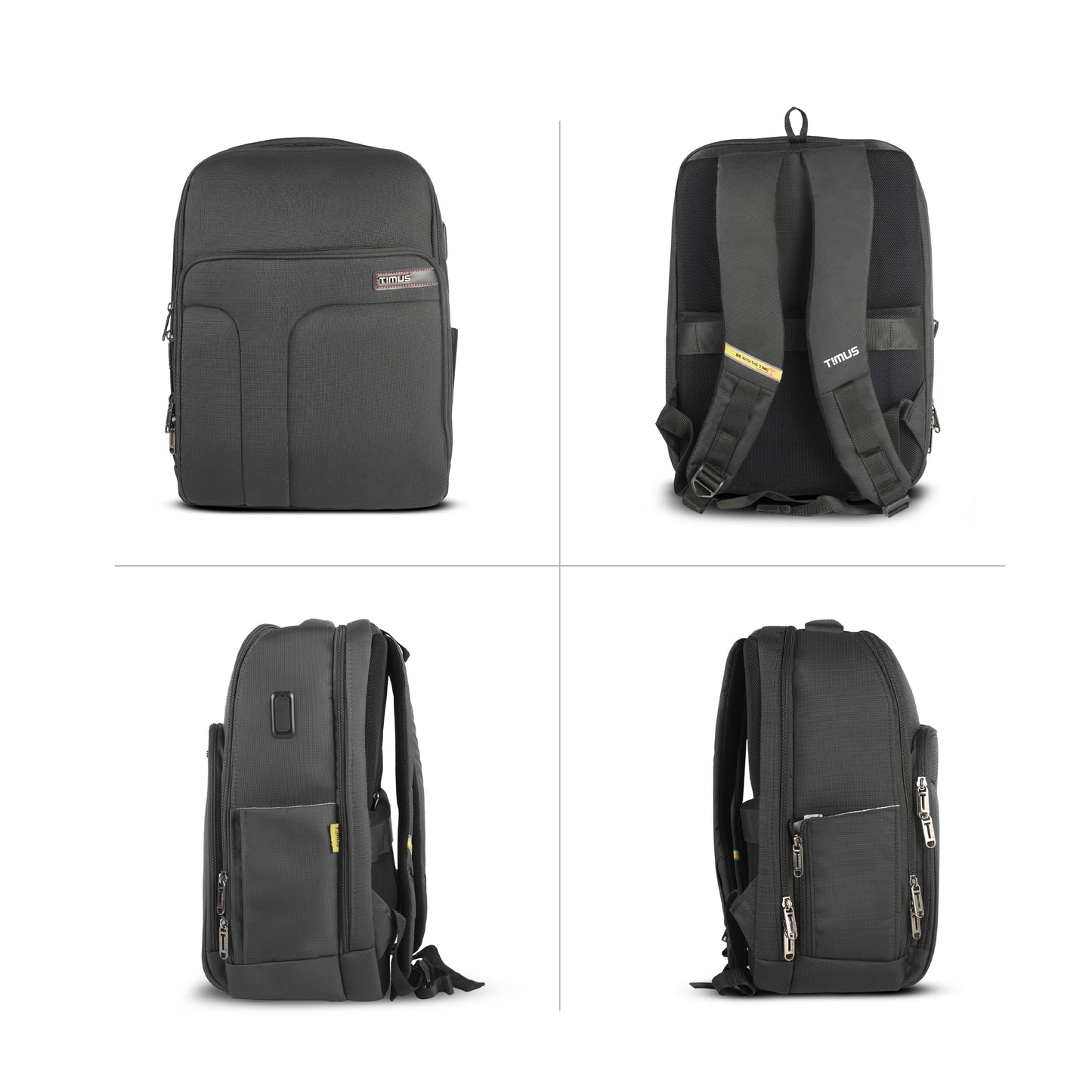 Timus Edge compact business laptop backpack side profile – minimalist corporate travel bag