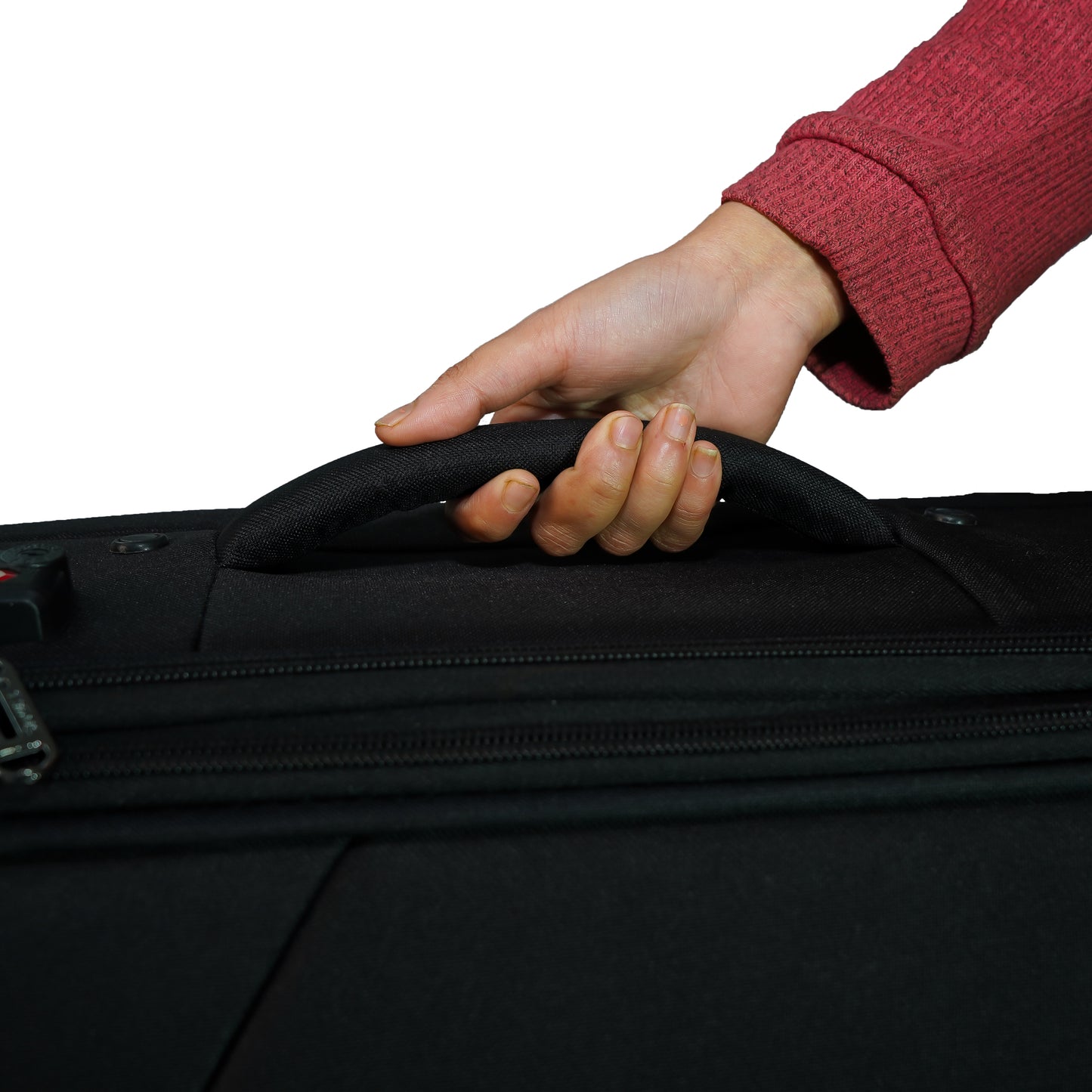 Flash plus soft luggage have a soft handle to hold the bag