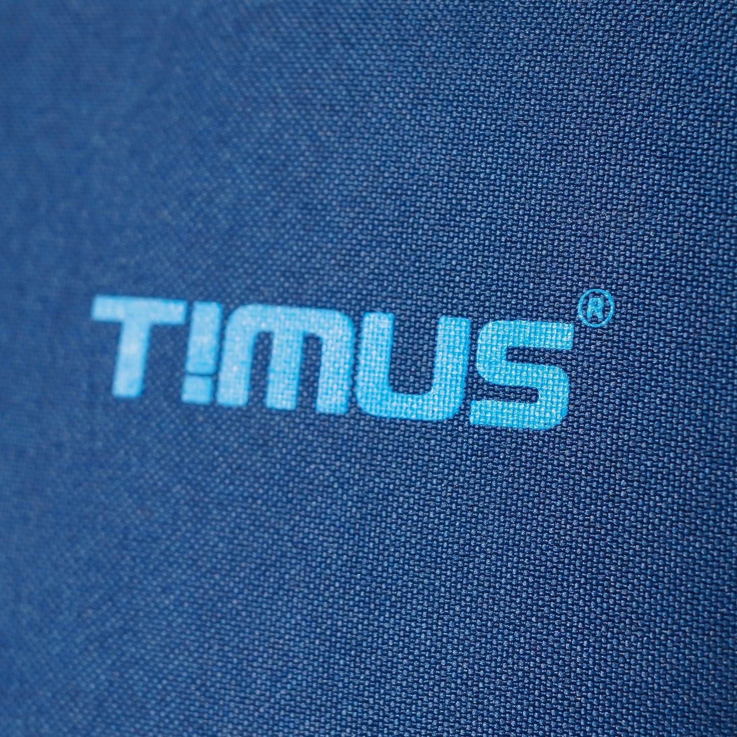 Timus logo printed on blue Flash Plus soft luggage