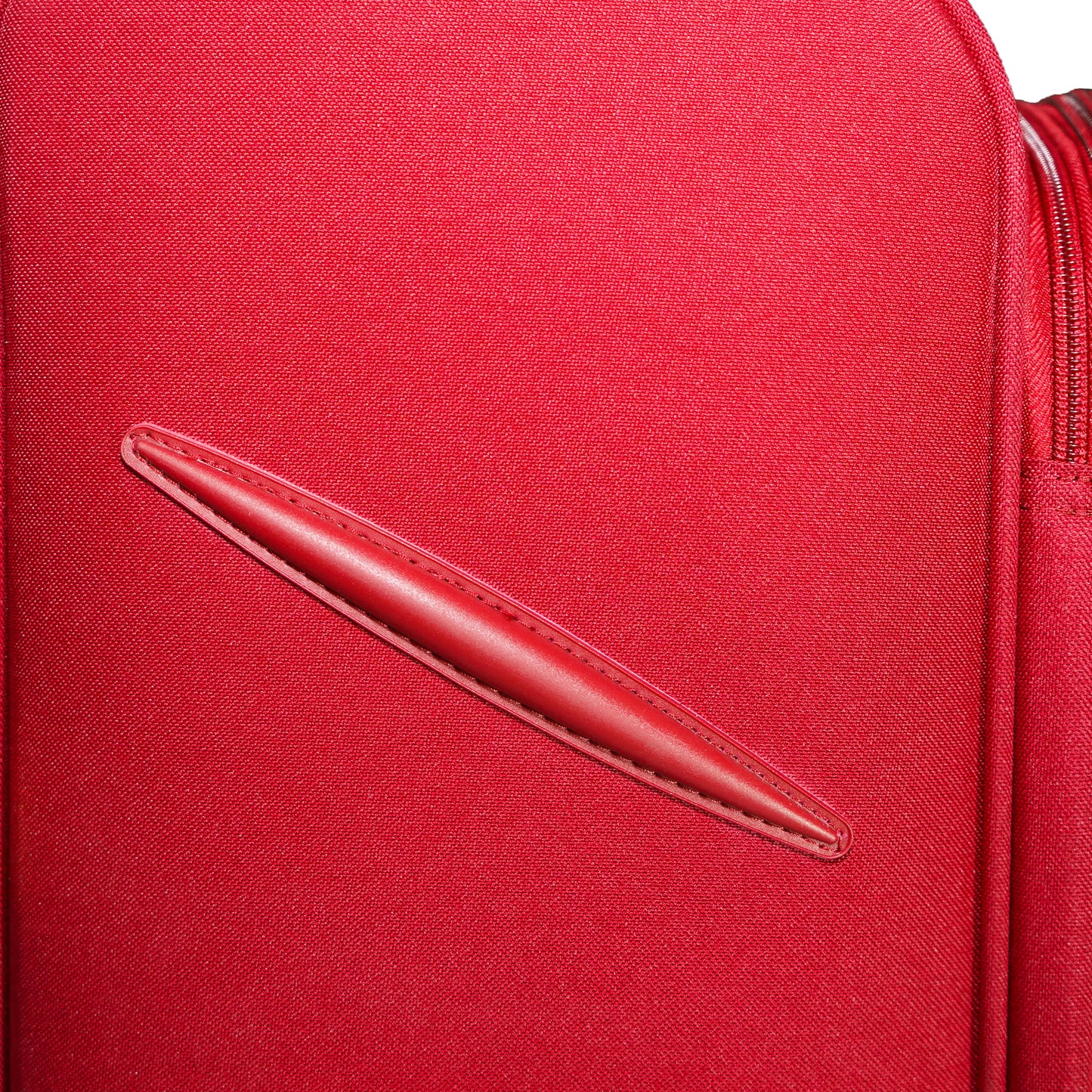 Protective side lugs on red Flash Plus soft luggage to prevent wear and tear
