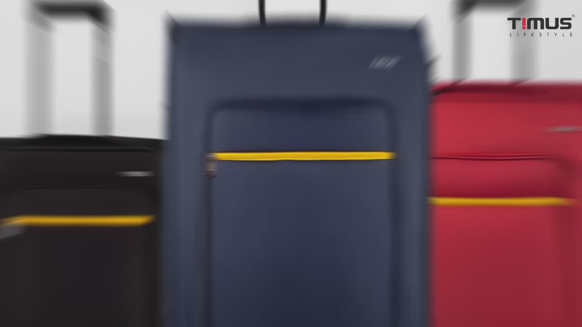 Product demo video of Nexon black soft luggage featuring 360° wheels, secure lock, and front pocket functionality.