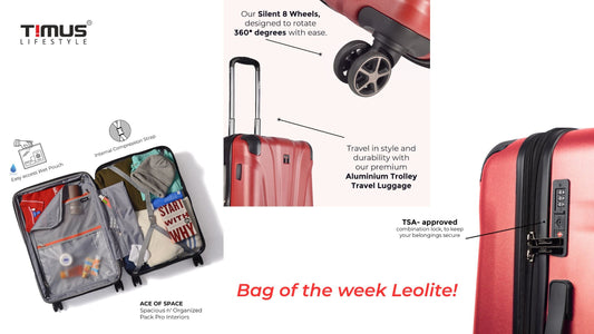 Travel light and smart with the Leolite Cabin Trolley—expandable, secure, and built for Indian travelers. Shop now on Timus for your perfect cabin bag!