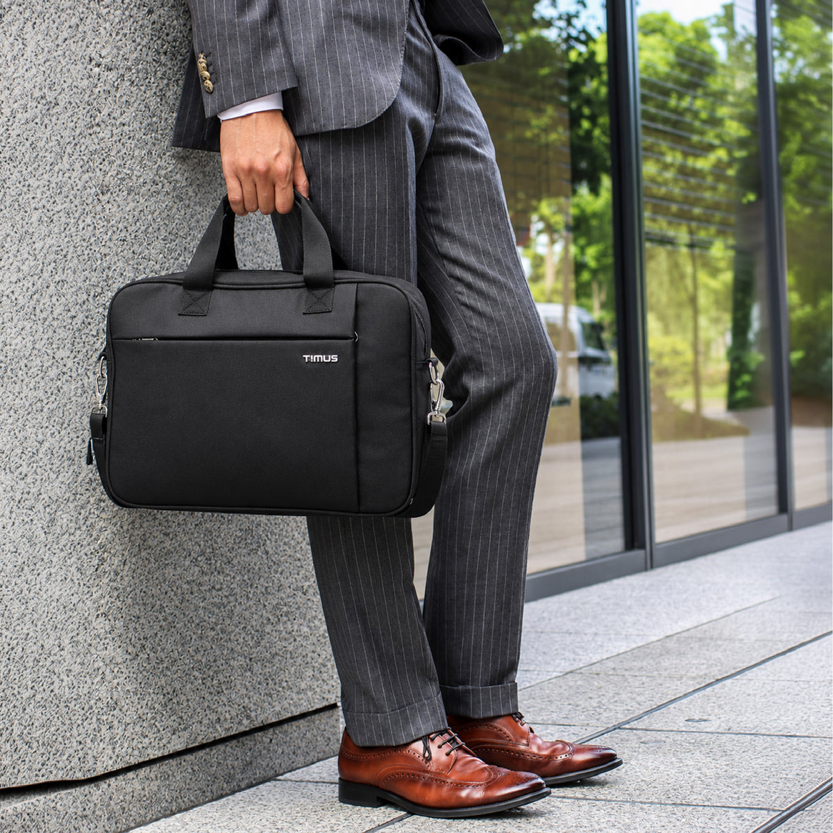 Timus Elite Briefcase for Men & Women | Lightweight Polyester Office & Business Bag