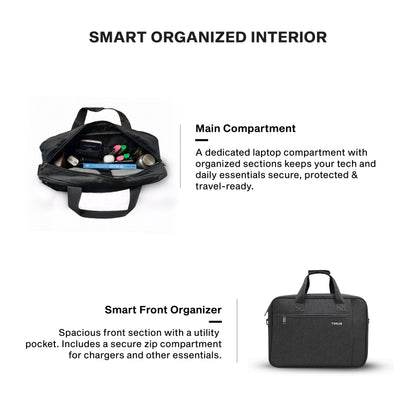 Timus Elite Briefcase for Men & Women | Lightweight Polyester Office & Business Bag