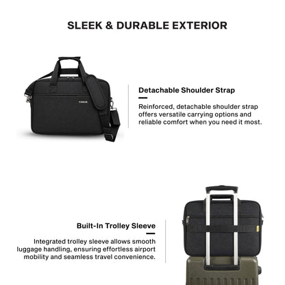 Timus Elite Briefcase for Men & Women | Lightweight Polyester Office & Business Bag