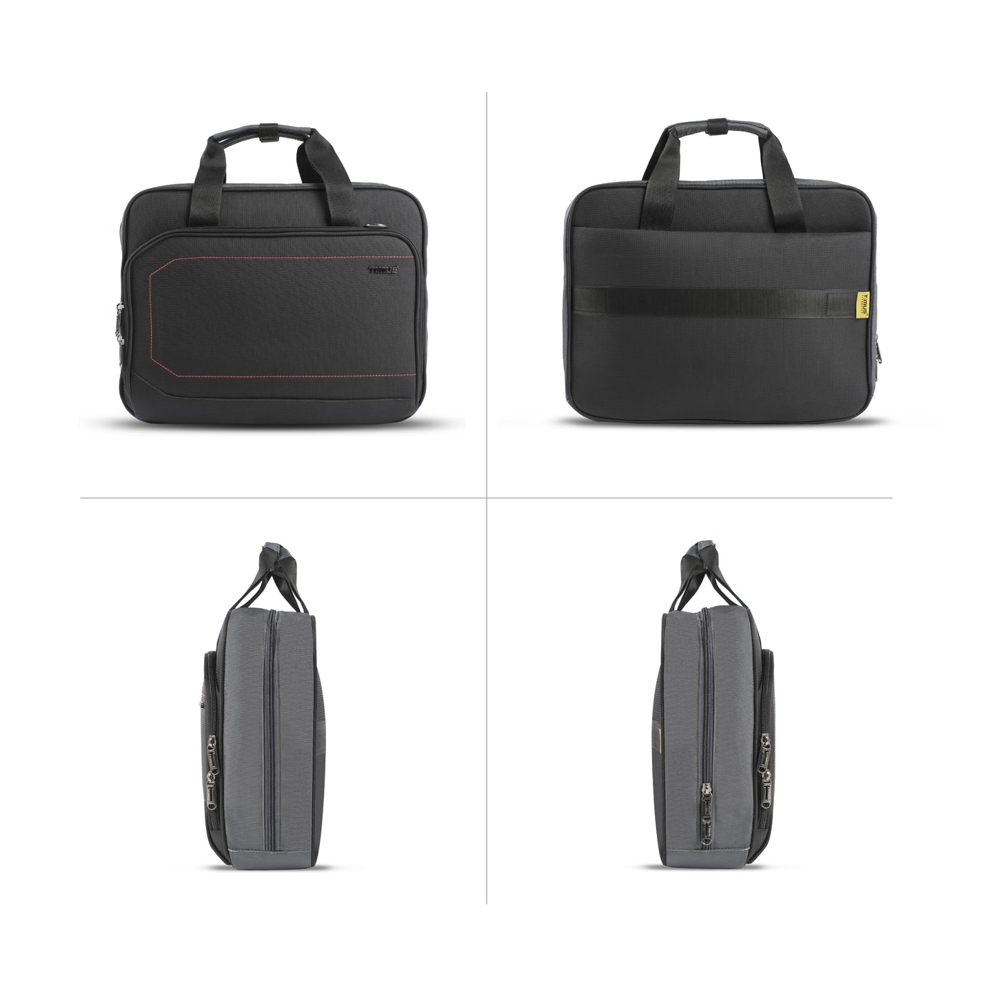 Timus Prestige professional laptop briefcase multi angle view – executive office carry bag profile 02
