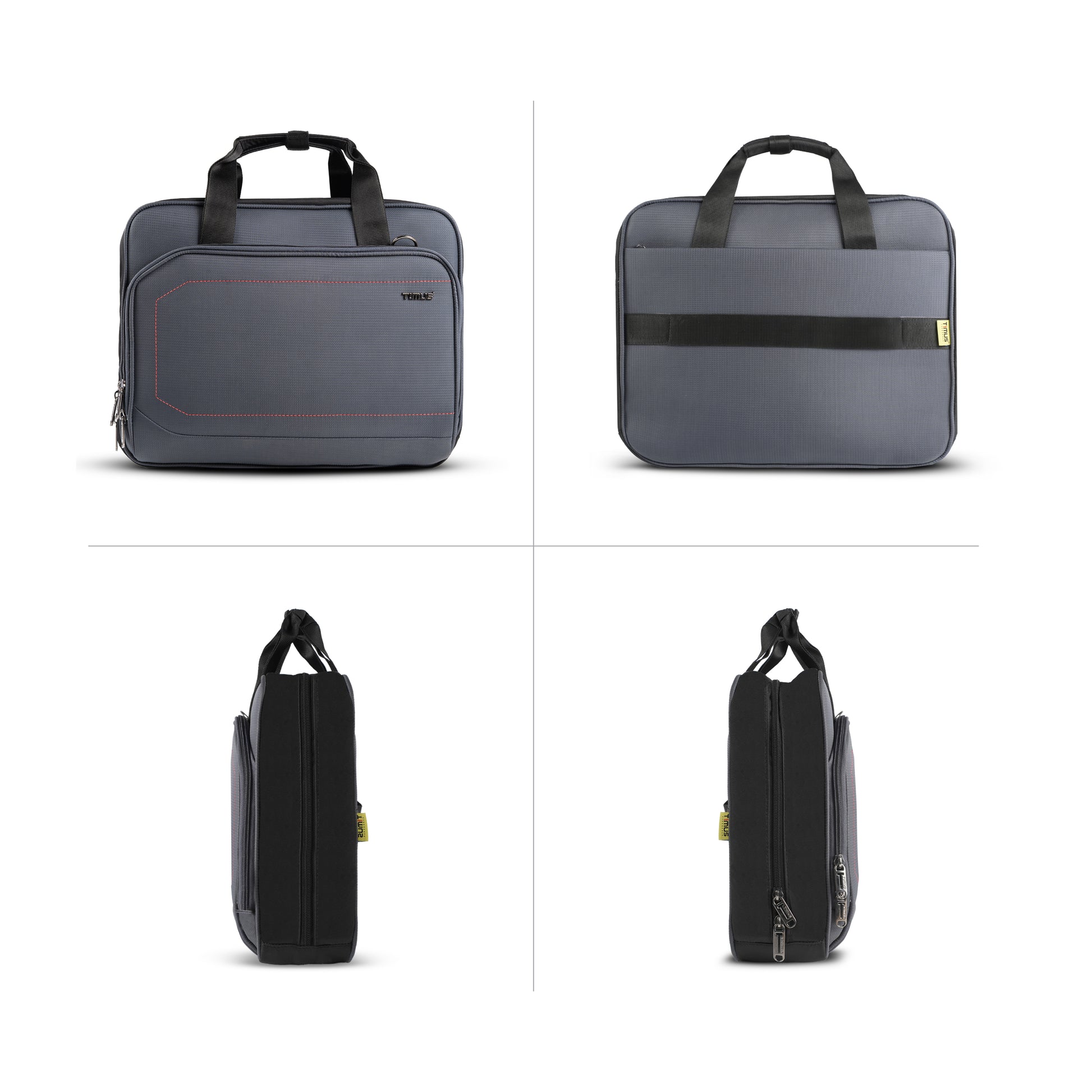 Timus Prestige professional laptop briefcase multi angle view – executive office carry bag profile023