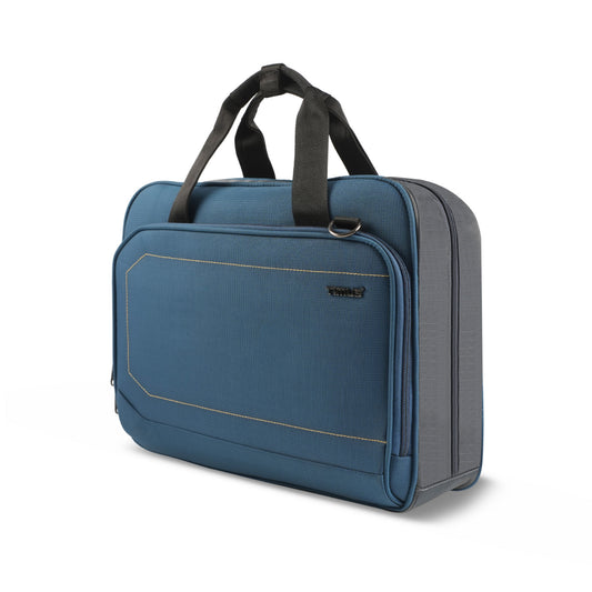 Timus Prestige laptop briefcase front view – executive office laptop bag for daily business use