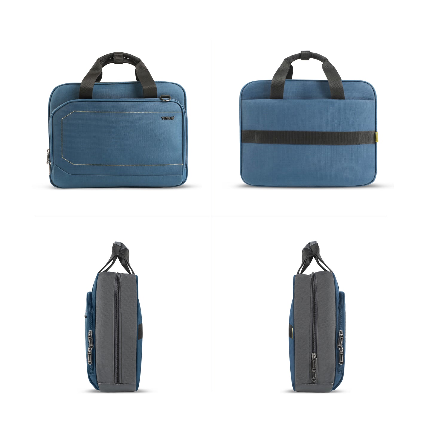 Timus Prestige professional laptop briefcase multi angle view – executive office carry bag profile