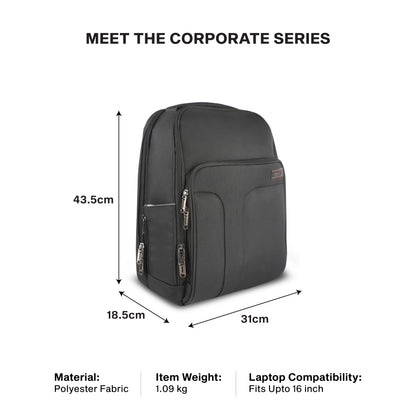 Timus Edge small 24L laptop backpack size details – compact office travel bag measurements 01