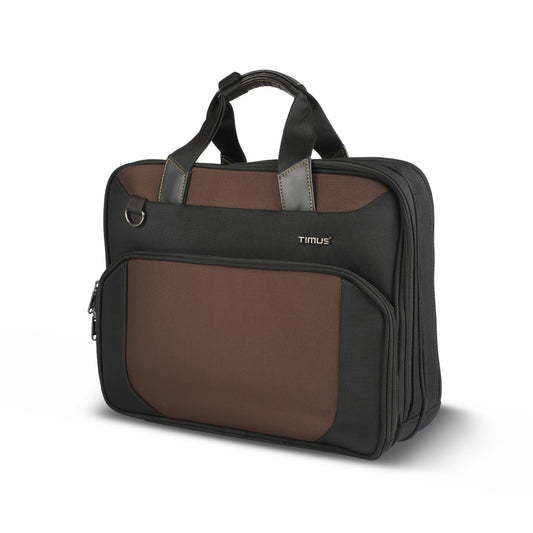 Timus Orbit laptop briefcase front view – professional office laptop bag for daily work