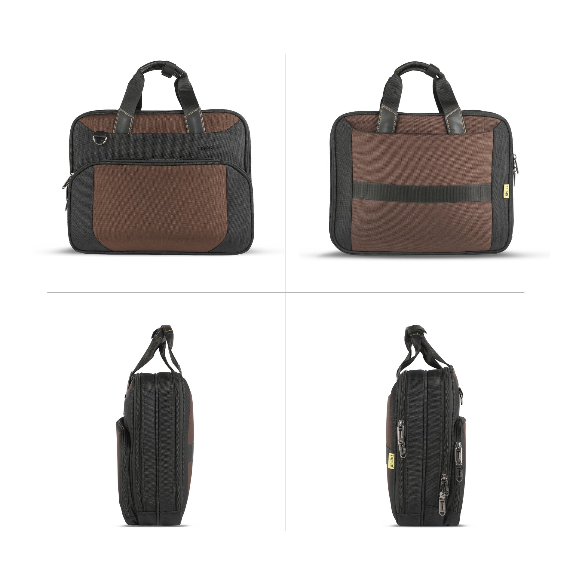Timus Orbit professional laptop briefcase multi angle view – corporate office carry bag profile33