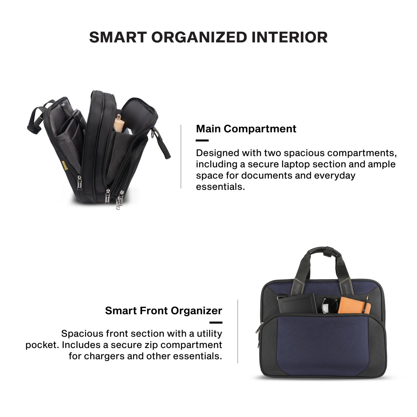 Timus Orbit laptop briefcase interior layout – padded laptop compartment with document organizer02