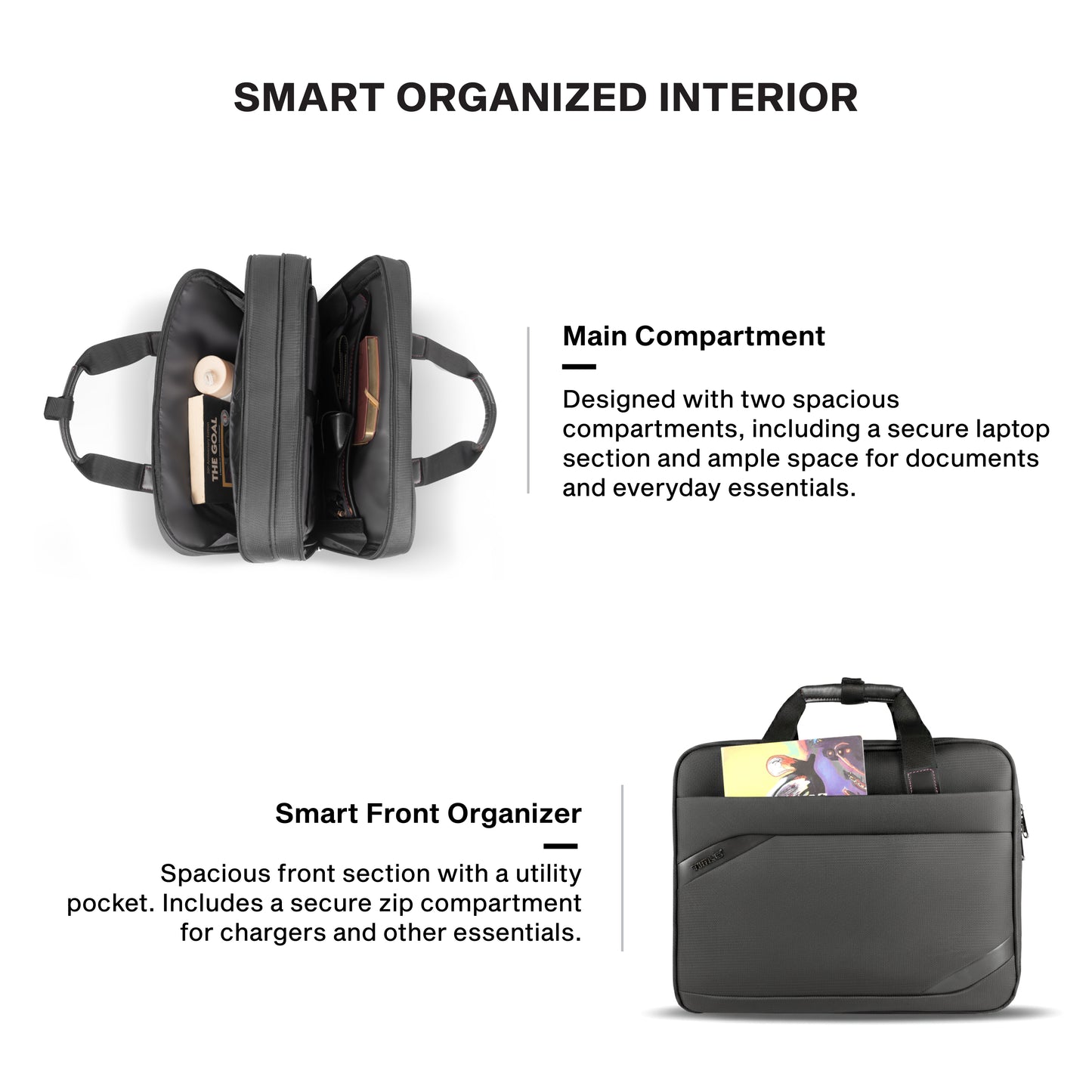 Timus Aero laptop briefcase interior layout – padded laptop compartment with document organizer03