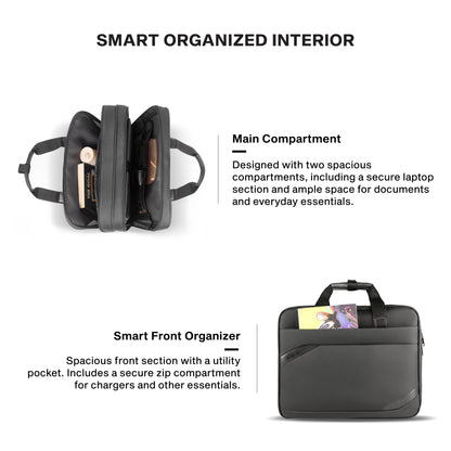 Timus Aero laptop briefcase interior layout – padded laptop compartment with document organizer03