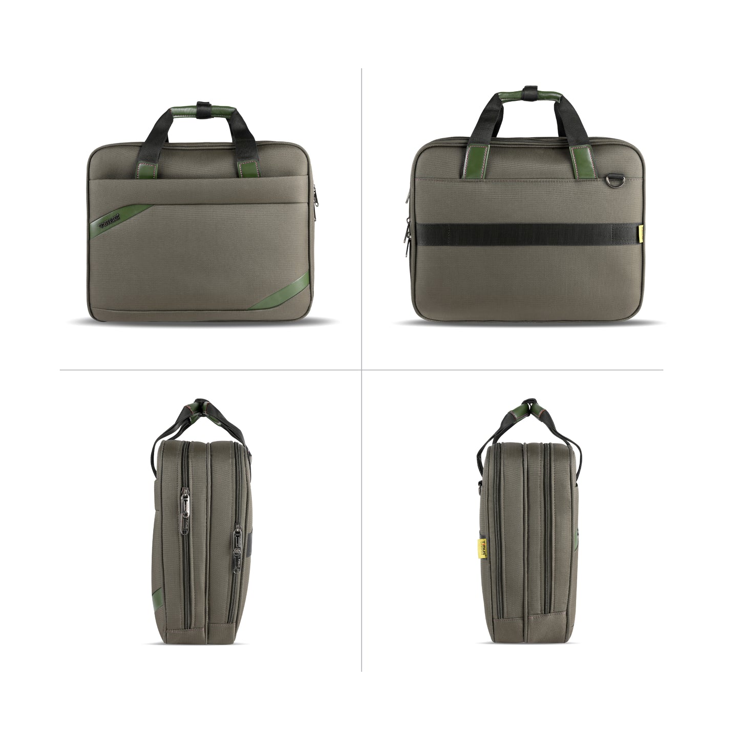 Timus Aero professional laptop briefcase multi angle view – corporate office carry bag profile