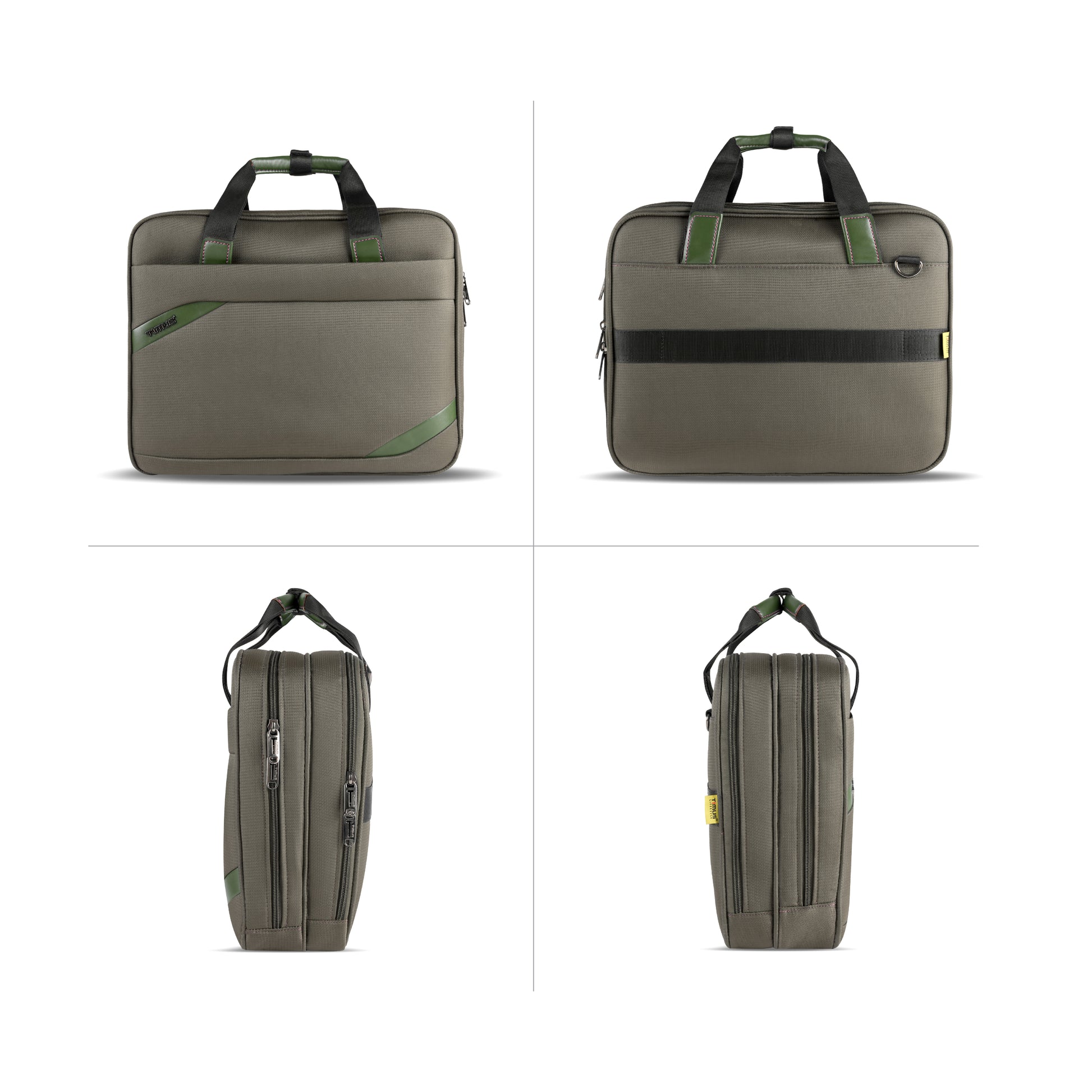 Timus Aero professional laptop briefcase multi angle view – corporate office carry bag profile