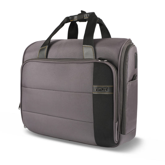 Timus Sync laptop briefcase front view – professional office work bag for men