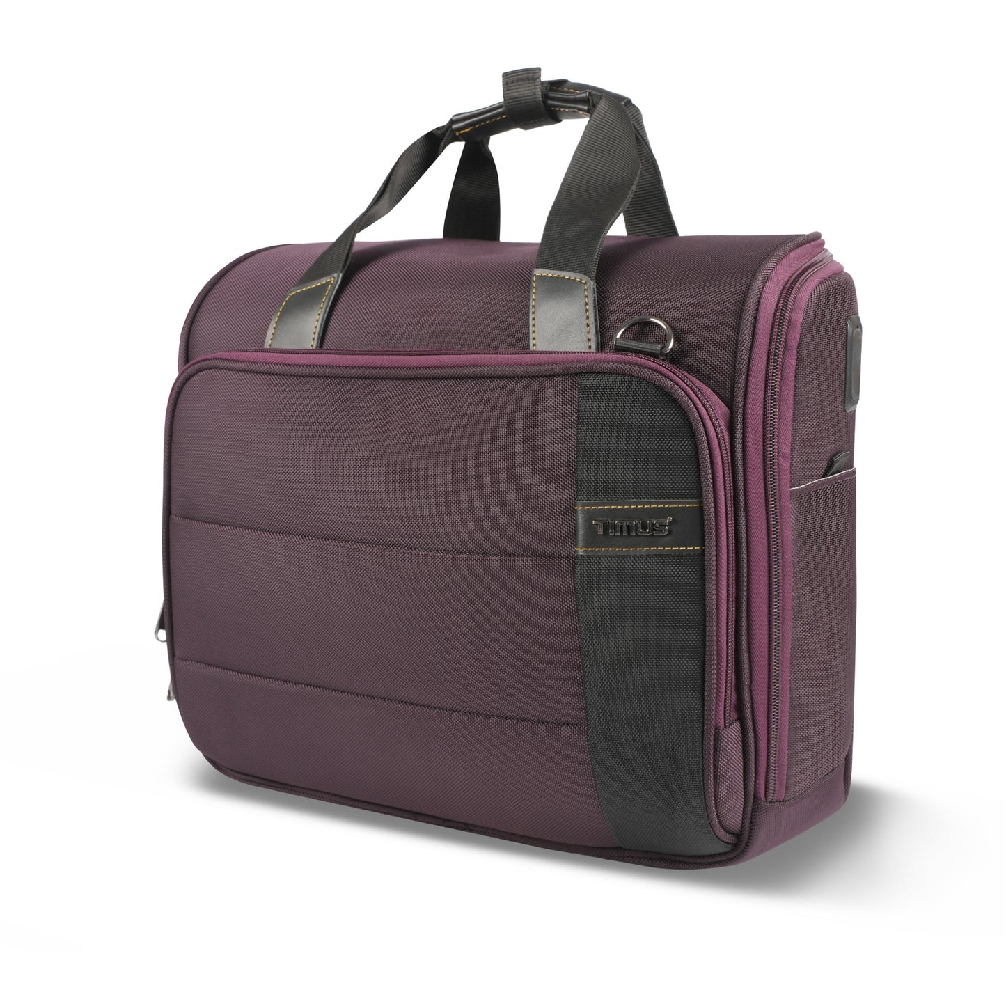 Timus Sync laptop briefcase front view – professional office work bag for men 01