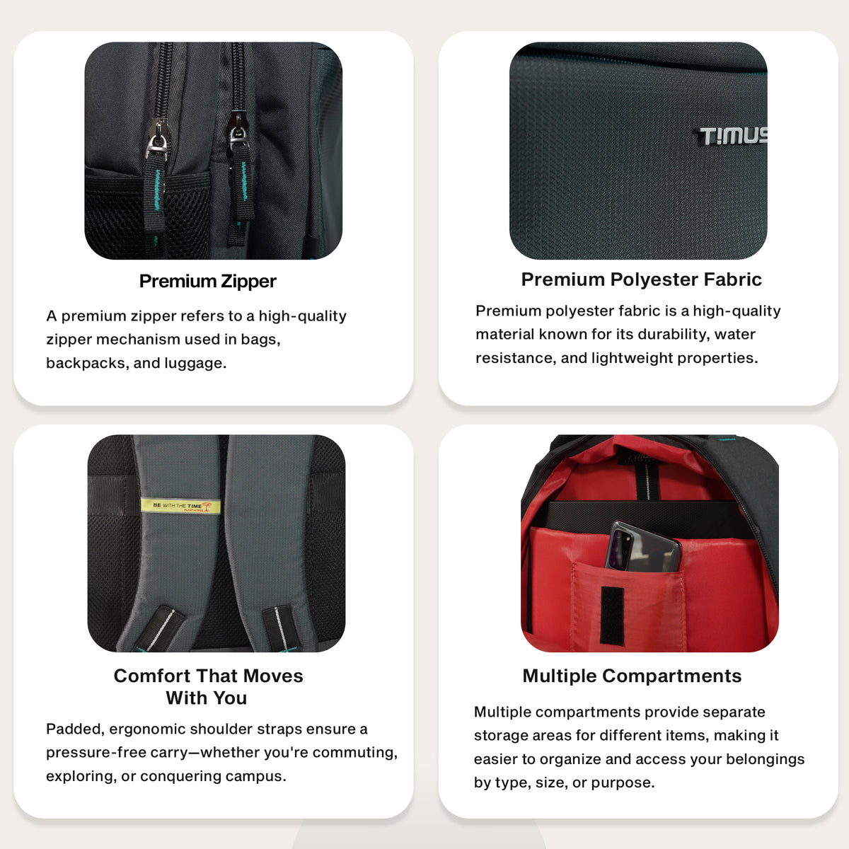 Timus Cyprus Backpack feature graphic