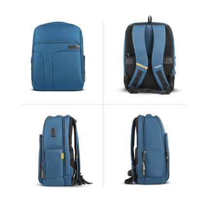 Timus Edge compact business laptop backpack side profile – minimalist corporate travel bag