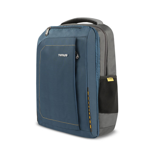 Timus Port slim office laptop backpack front view – lightweight daily work bag for men
