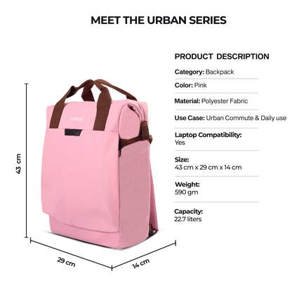 Timus Chicago Backpack dimensions graphic