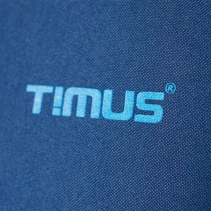 Timus logo printed on blue Flash Plus soft luggage