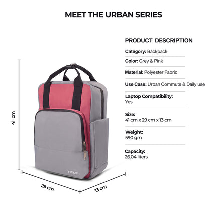 Timus Las Vegas Backpack dimensions graphic