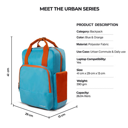 Timus Las Vegas Backpack dimensions graphic