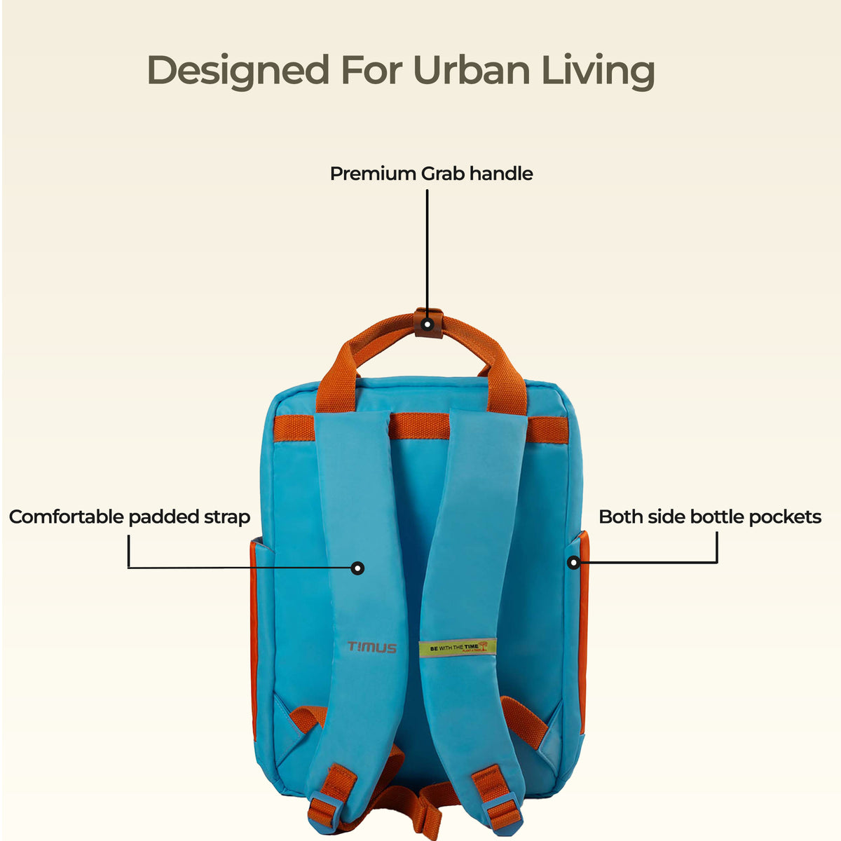 Timus Las Vegas Backpack back view with padded straps